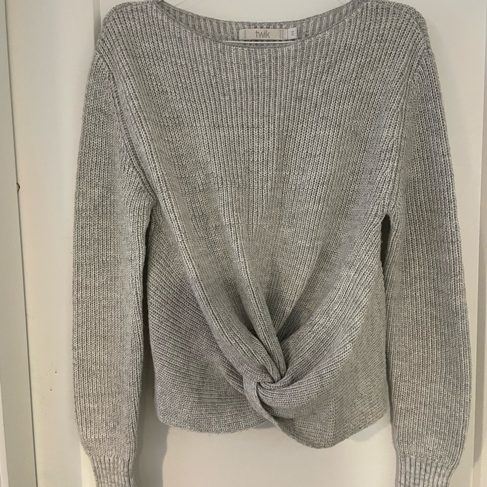 Twik Gray Knotted Sweater